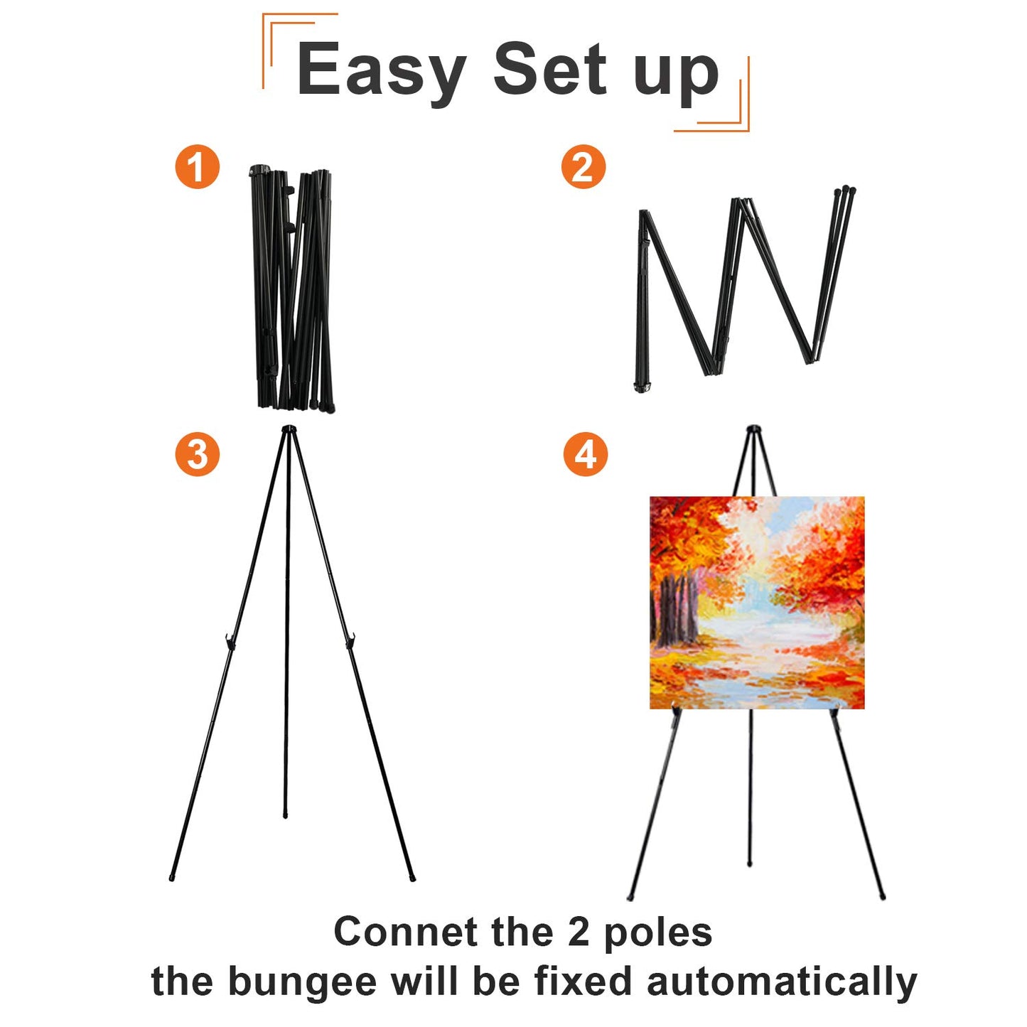 63" Folding Easel Stand for Display