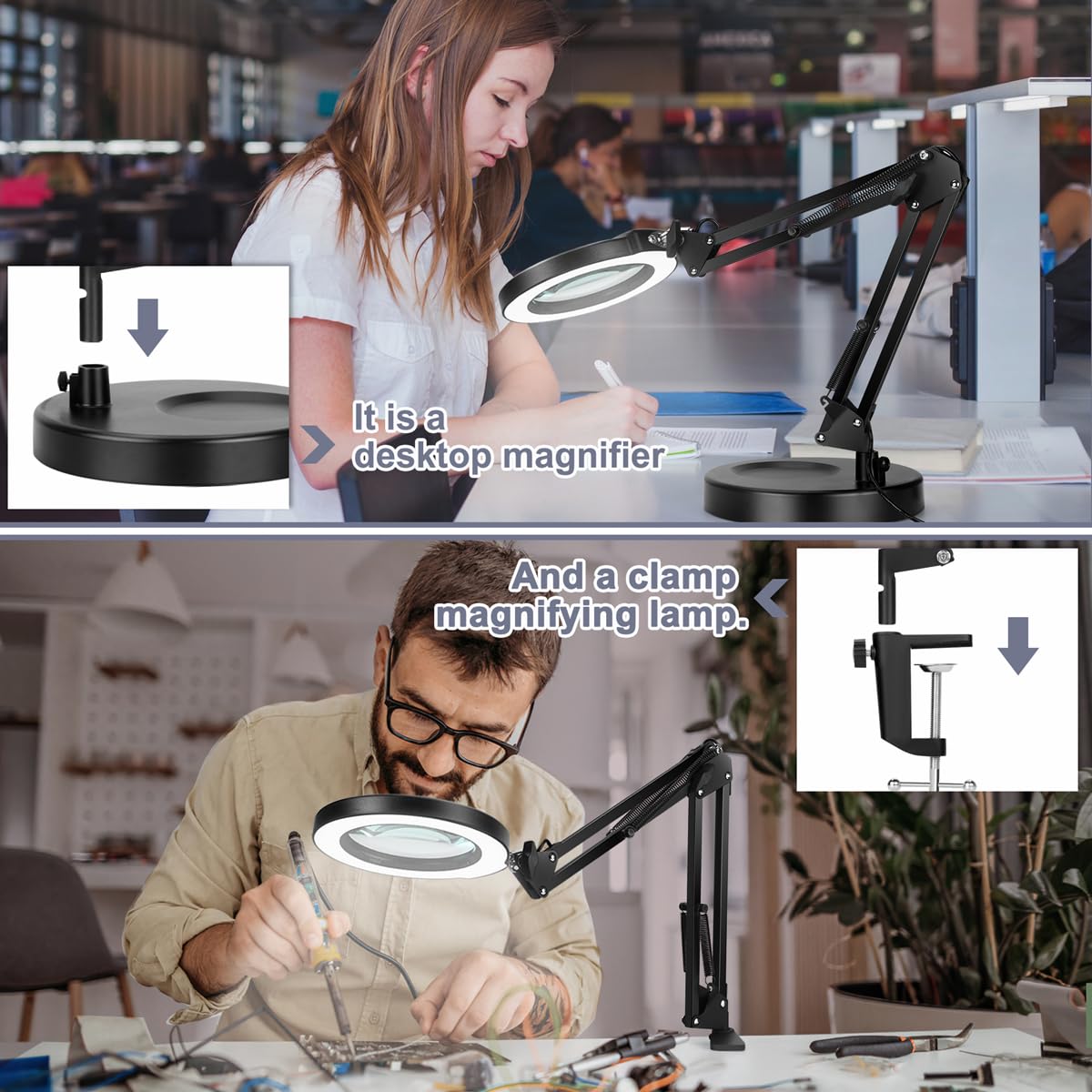 Lighted Desk Lamp & Clamp