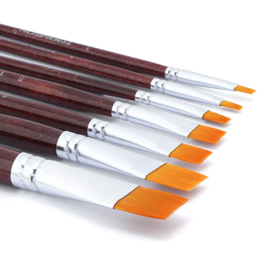 Flat Paint Brush Set 7pcs