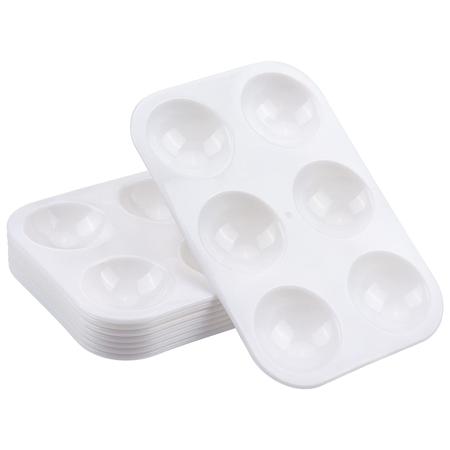 8 PCS White Plastic Paint Tray Palettes