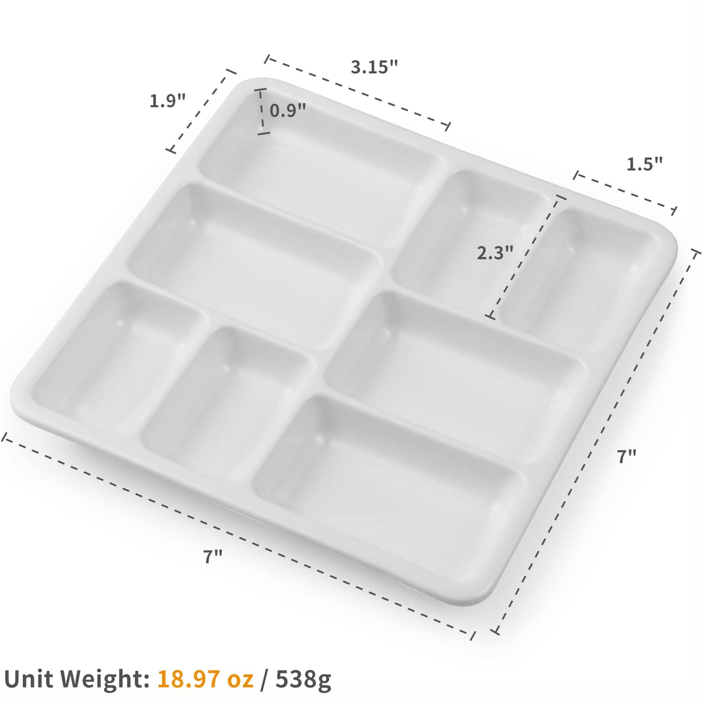 8-Well Ceramic Artist Paint Palette