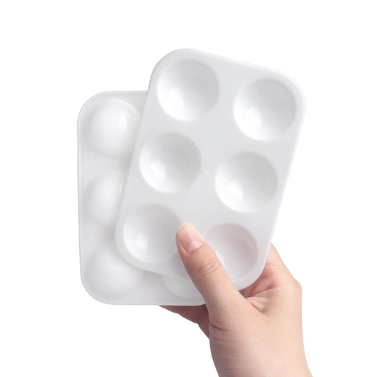 8 PCS White Plastic Paint Tray Palettes