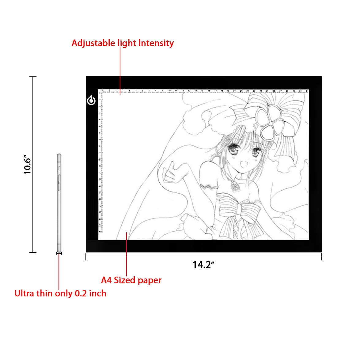 A4 LED Copy Board Light Tracing Box