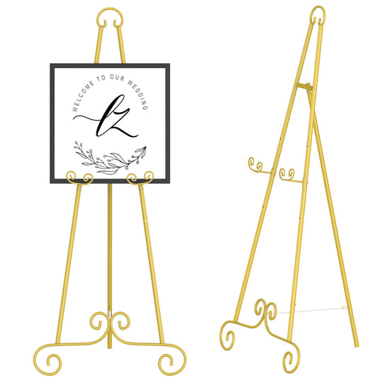 46" H Metal Scroll Display Easel