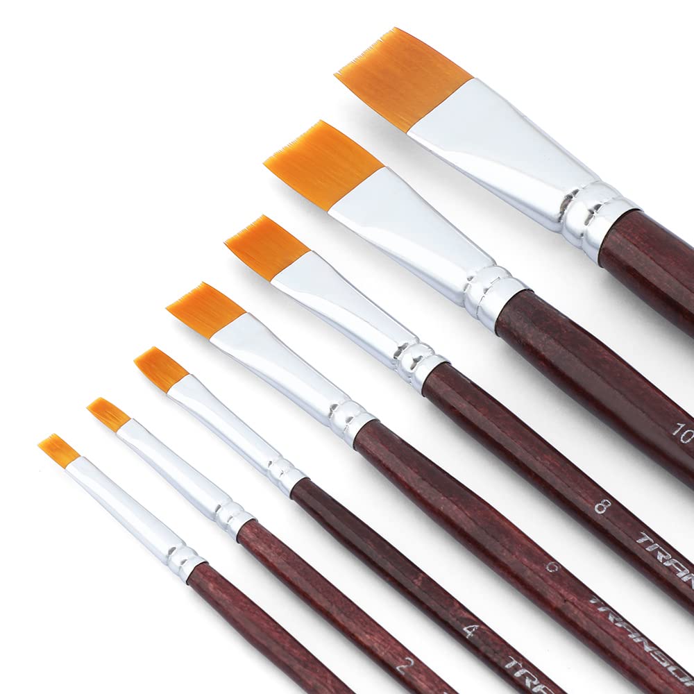 Flat Paint Brush Set 7pcs