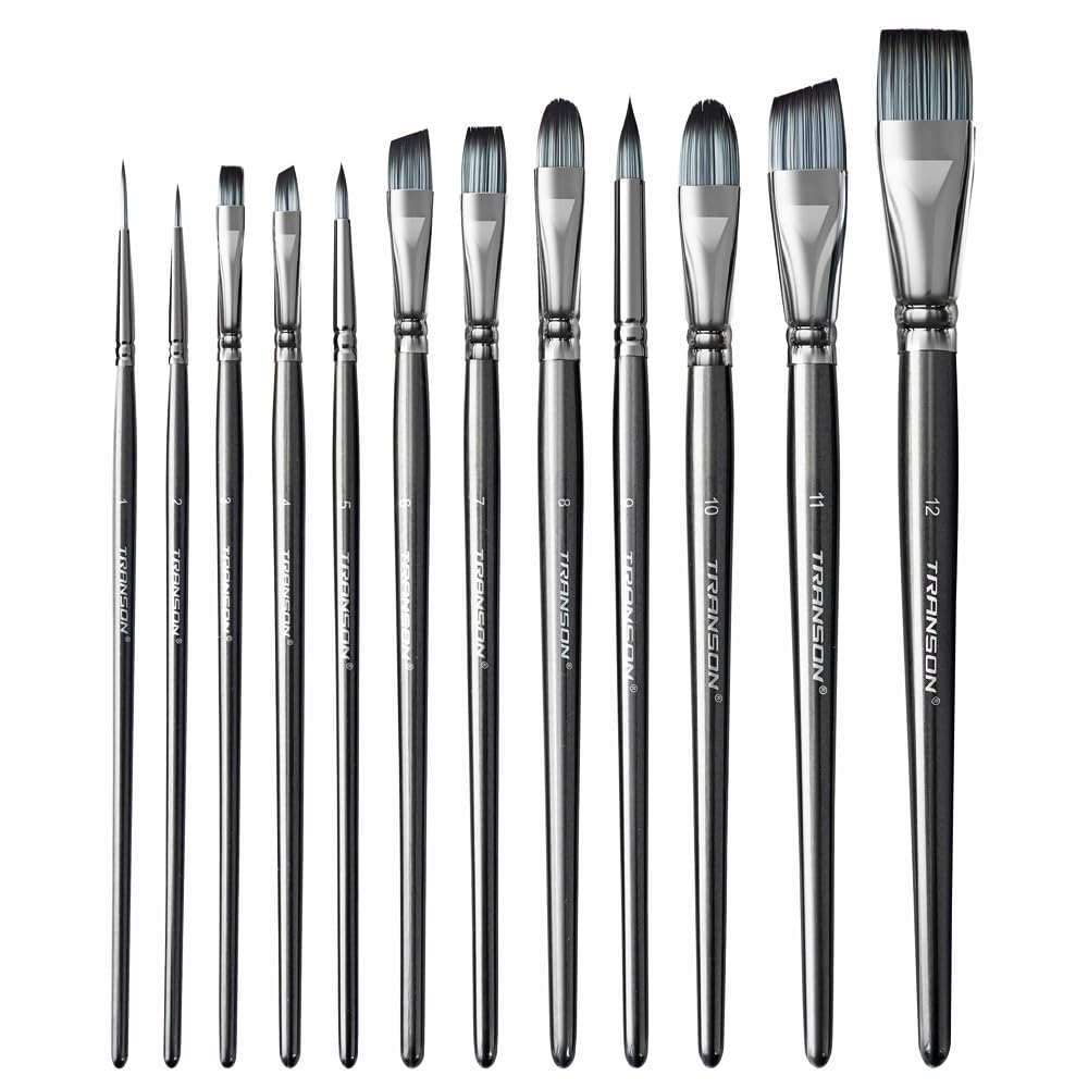 Artist Paint Brush Set of 12 for Watercolor