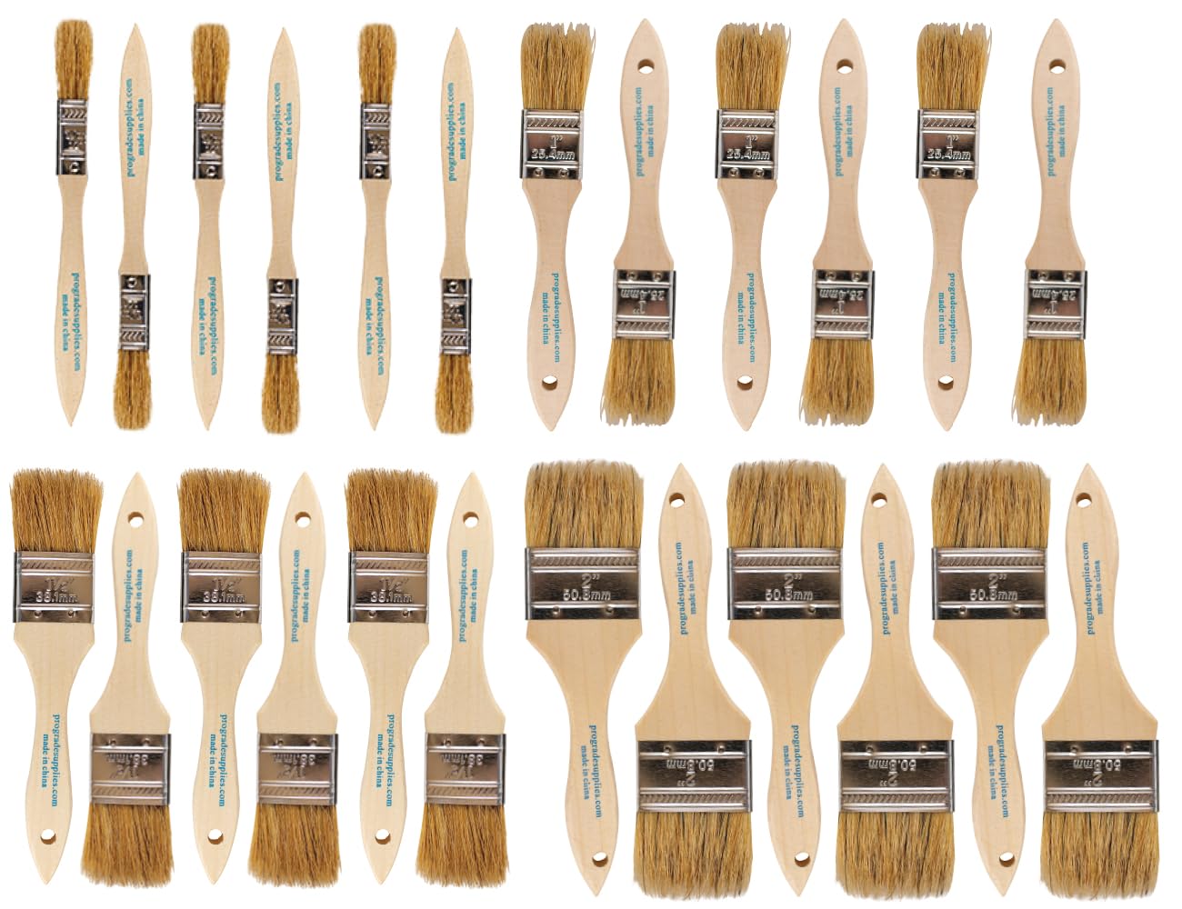 Natural Bristle Paintbrush Set for Art