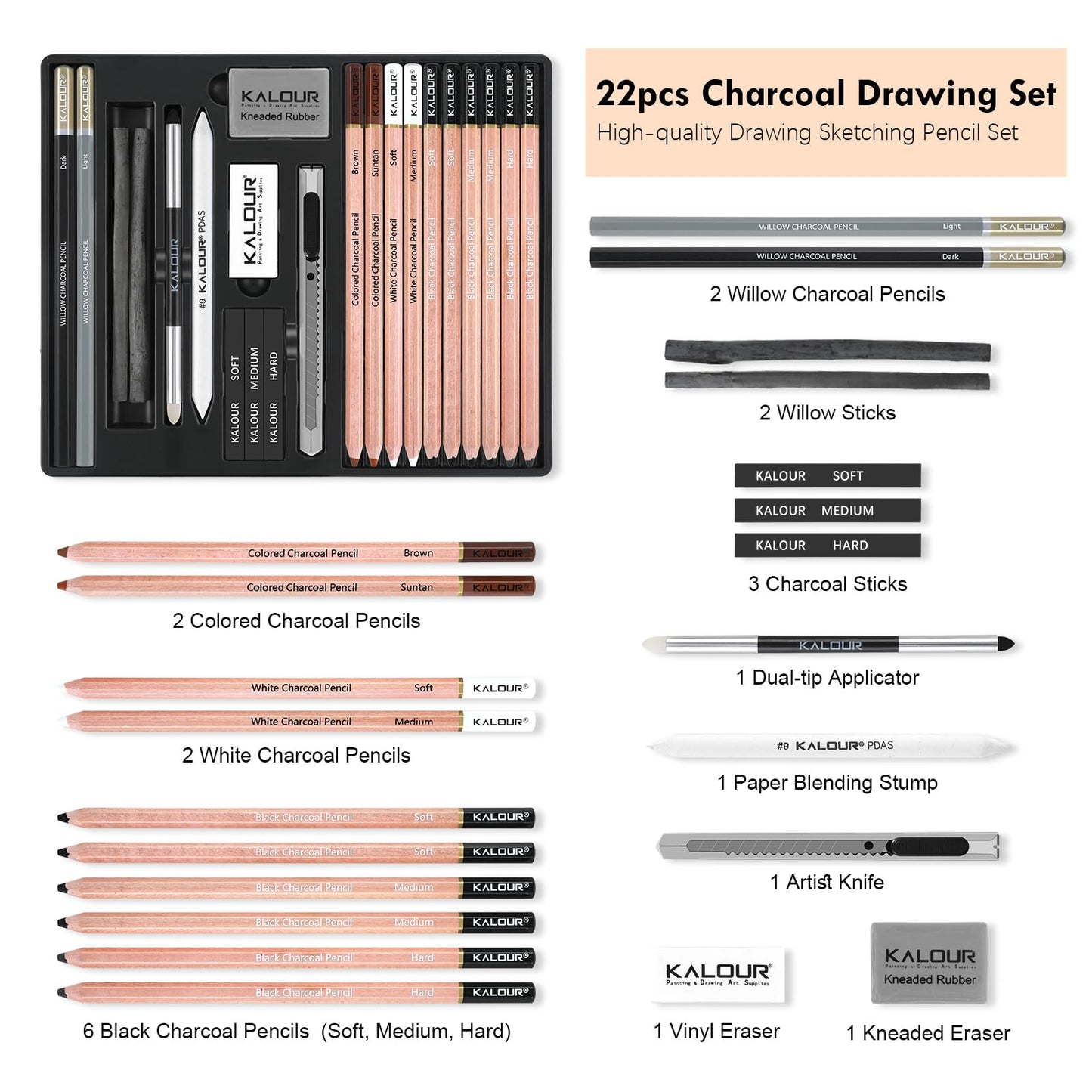 Charcoal Drawing Set