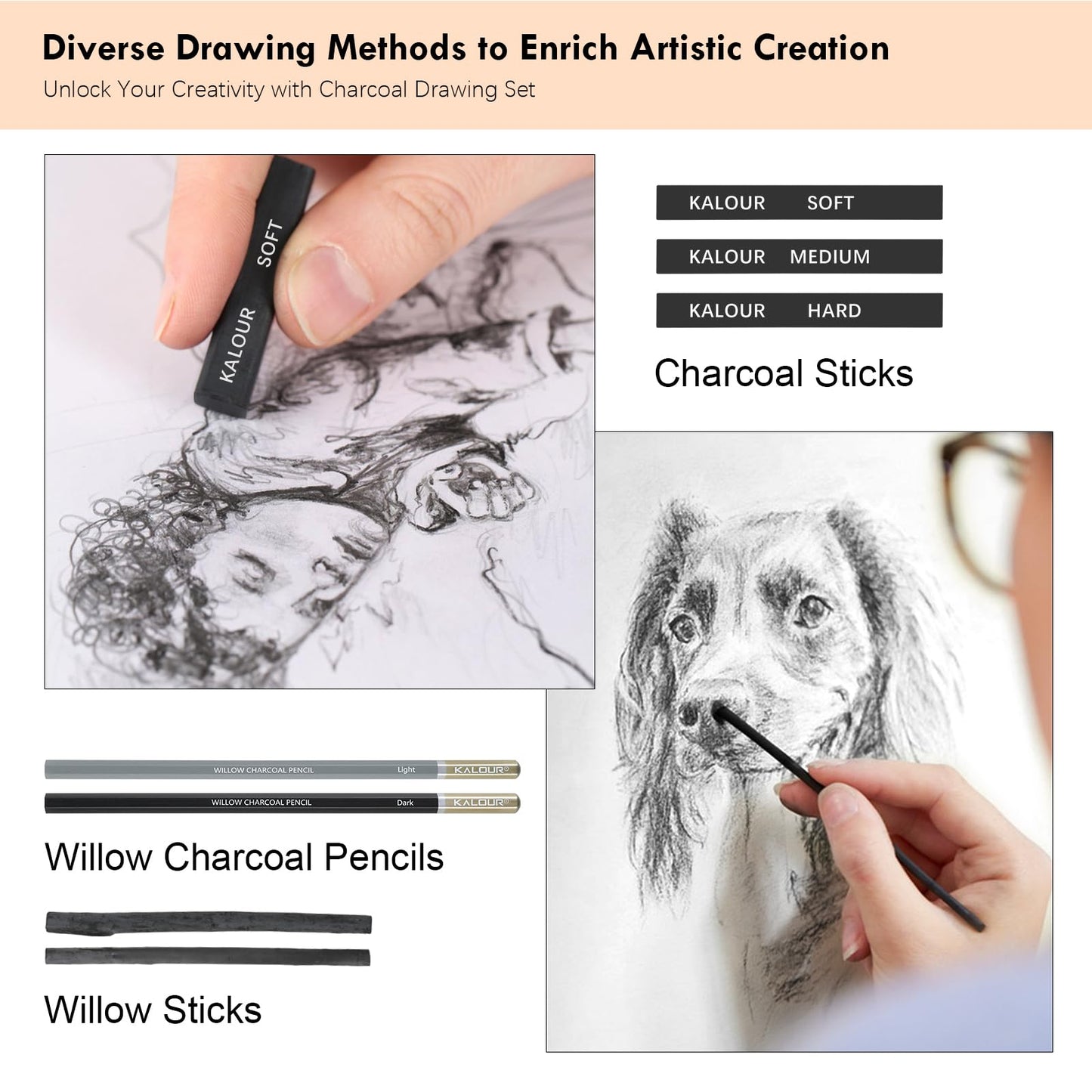 Charcoal Drawing Set