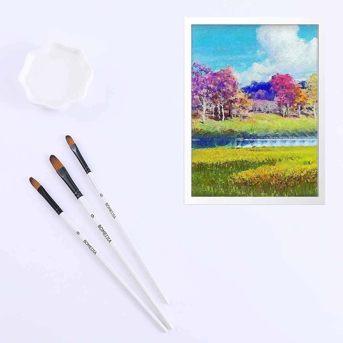 Filbert Paint Brushes Set