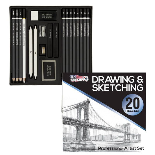 20 Piece Professional Hi-Quality Artist Sketch Set