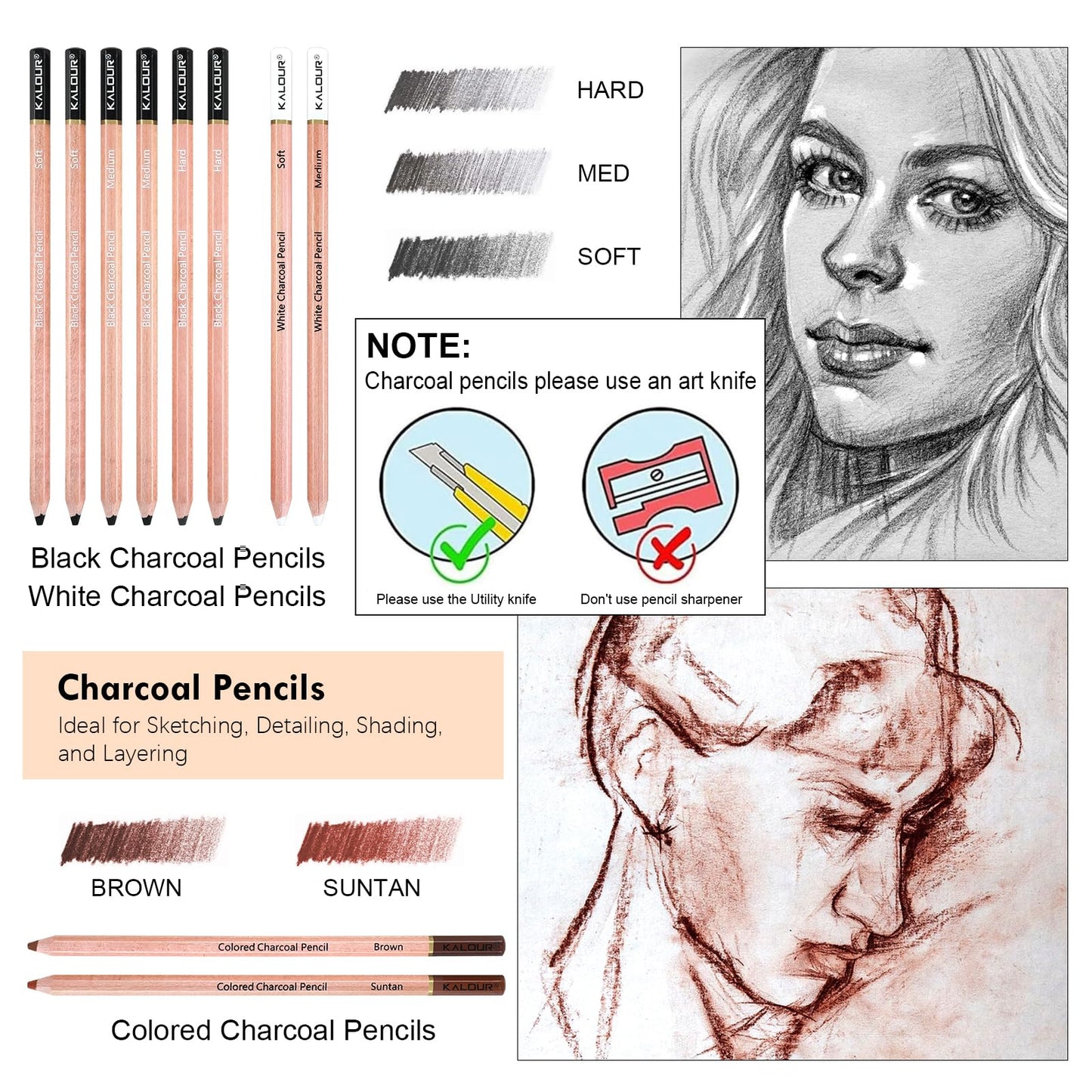 Charcoal Drawing Set