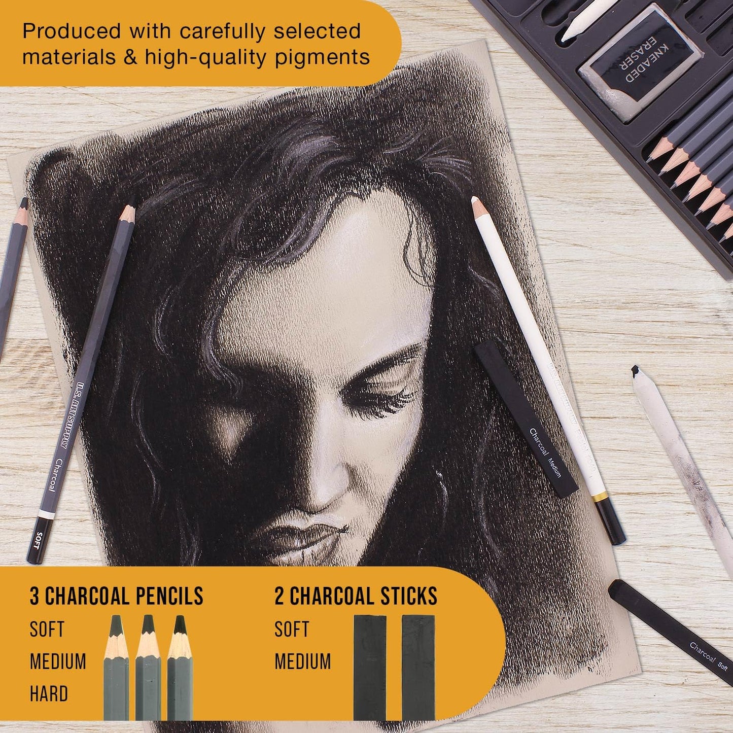 20 Piece Professional Hi-Quality Artist Sketch Set