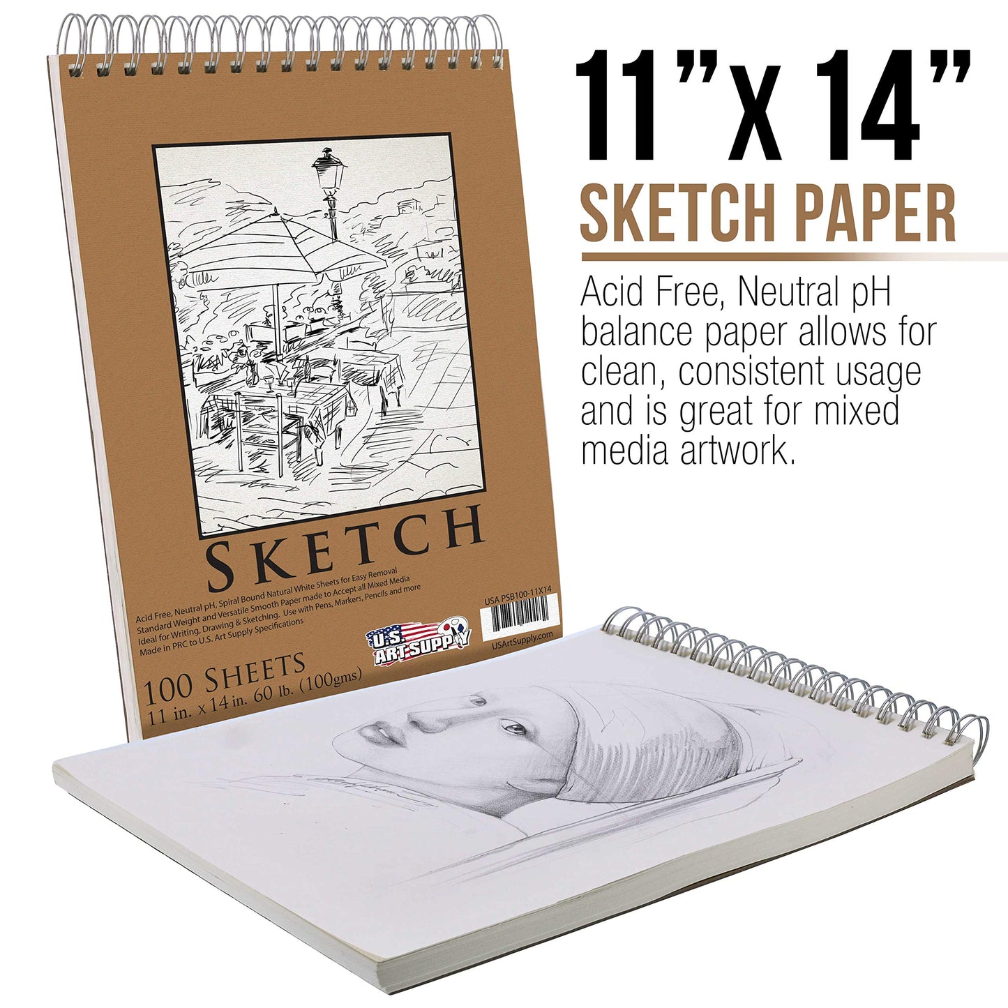 Top Spiral Bound Sketch Book Pad