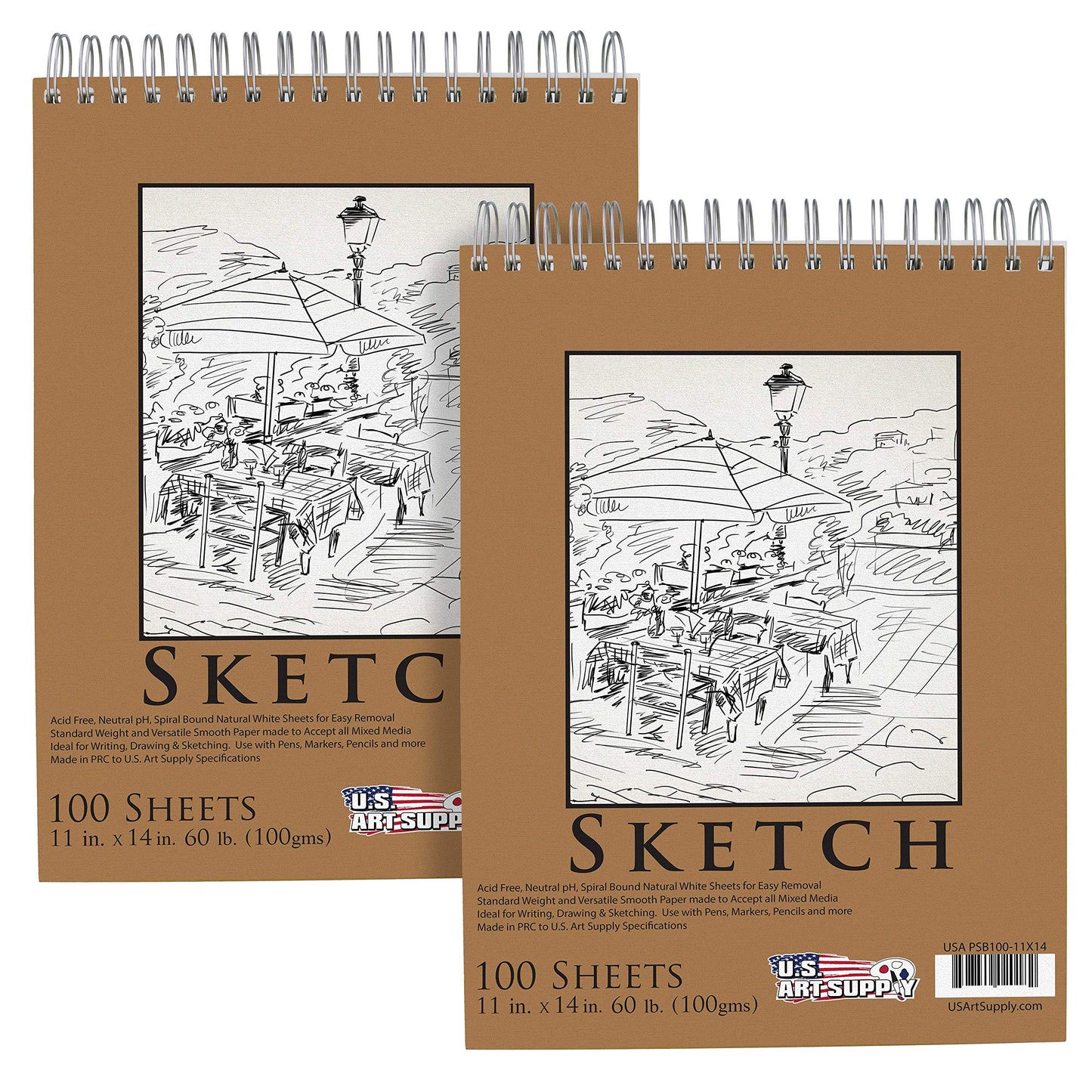 Top Spiral Bound Sketch Book Pad