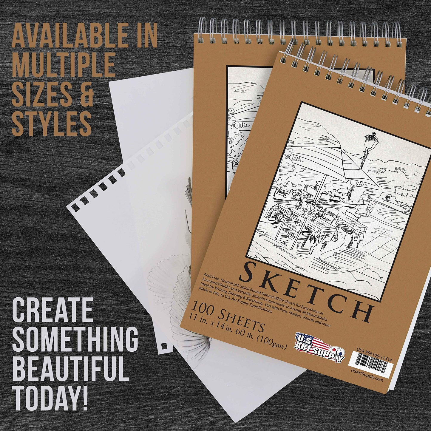 Top Spiral Bound Sketch Book Pad